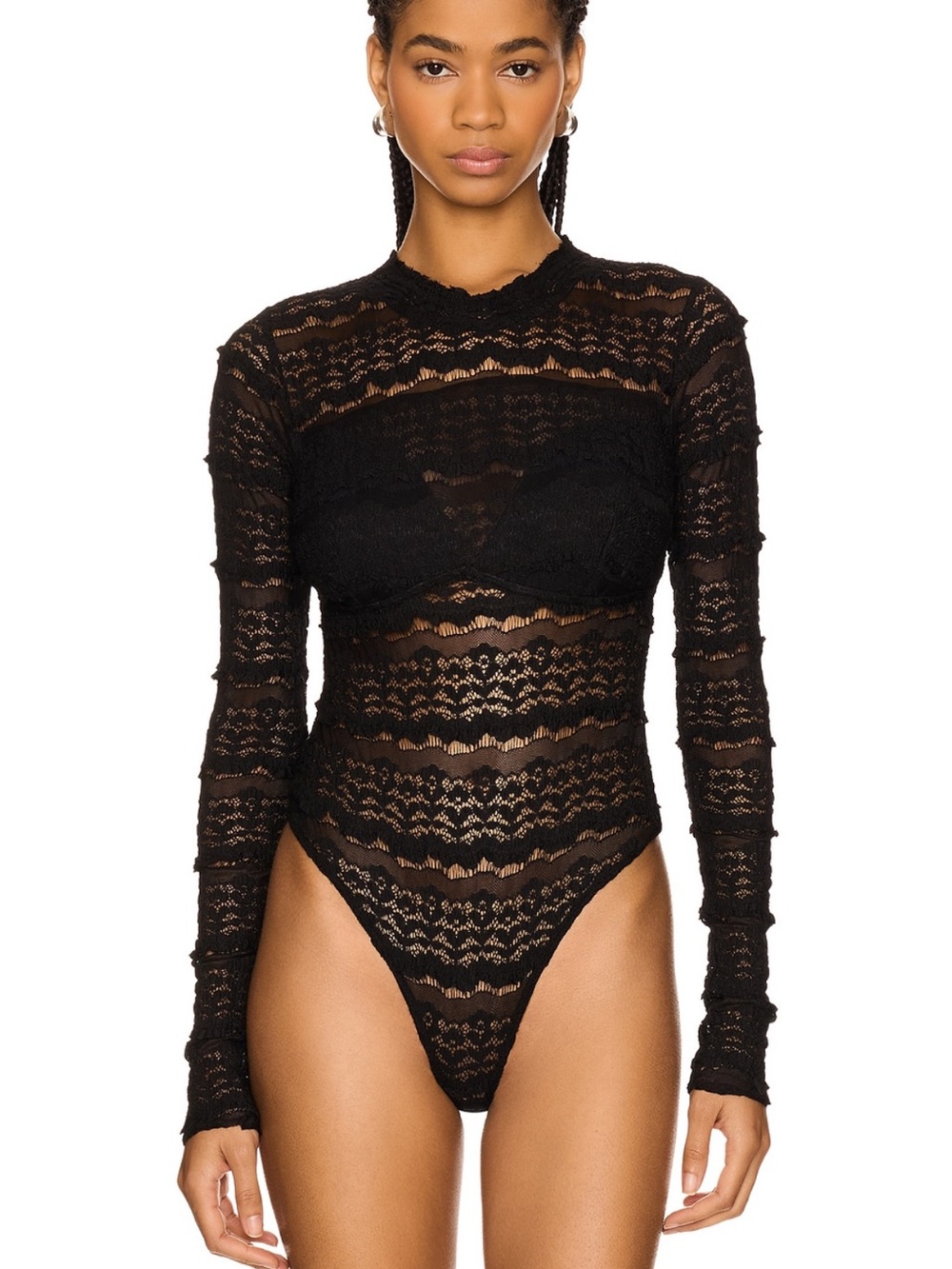 Free People x Intimately FP Angelina Bodysuit in Black